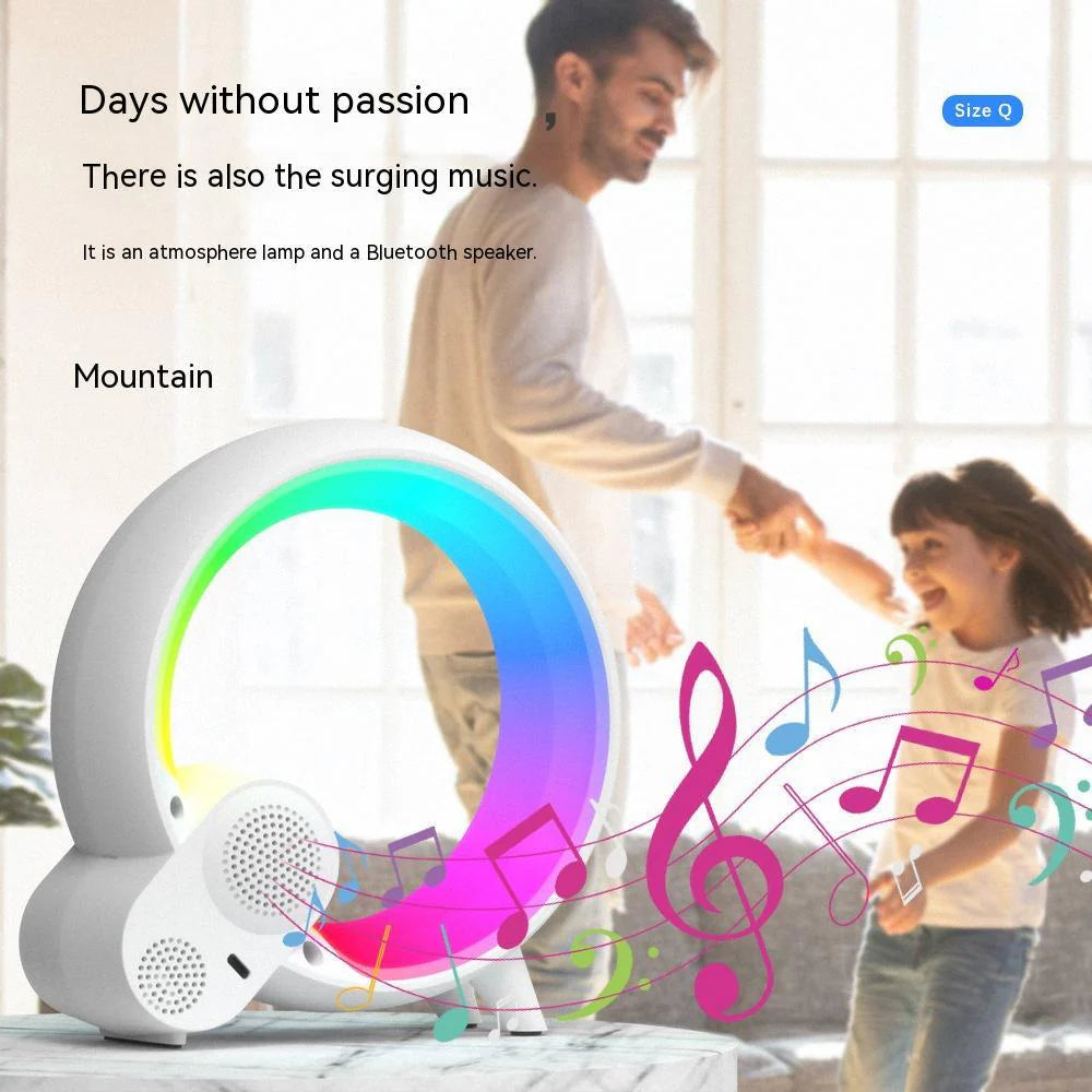 Creative Q Light Sunrise Alarm Clock with Bluetooth Audio & Colorful Atmosphere Light