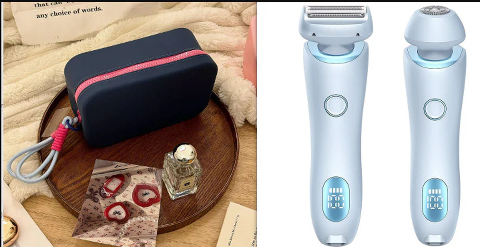 2-in-1 USB Rechargeable Hair Remover and Epilator – Effortless Smooth Shaving for Face, Body, and Bikini