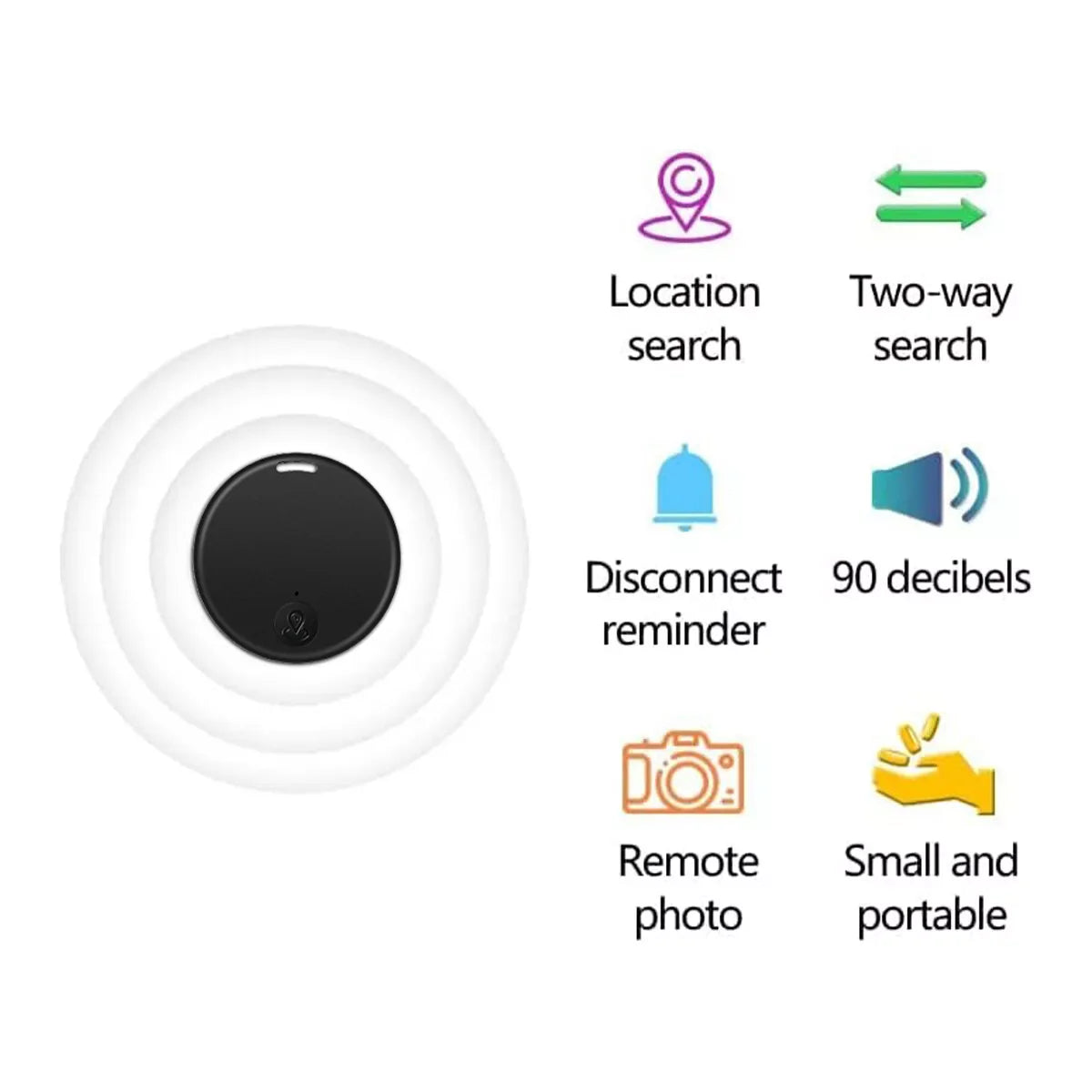 Compact Bluetooth GPS Tracker for Kids and Pets - Smart Location Key Finder