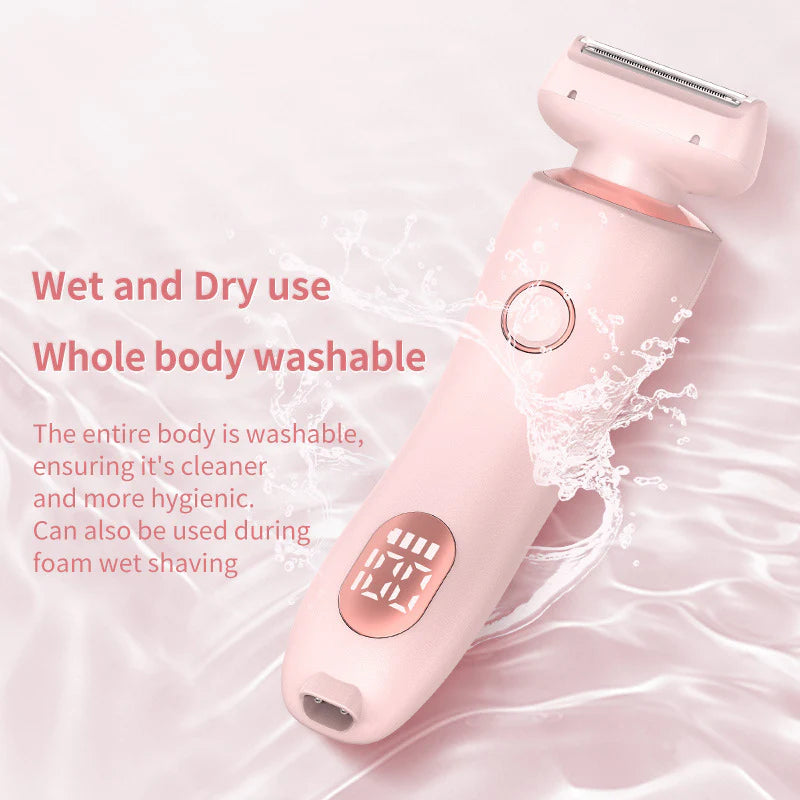 2-in-1 USB Rechargeable Hair Remover and Epilator – Effortless Smooth Shaving for Face, Body, and Bikini