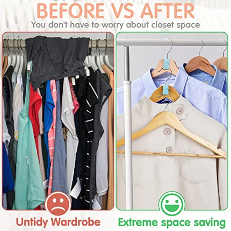 40 PCS Space-Saving Clothes Hanger Connector Hooks - Closet Organizer Clips