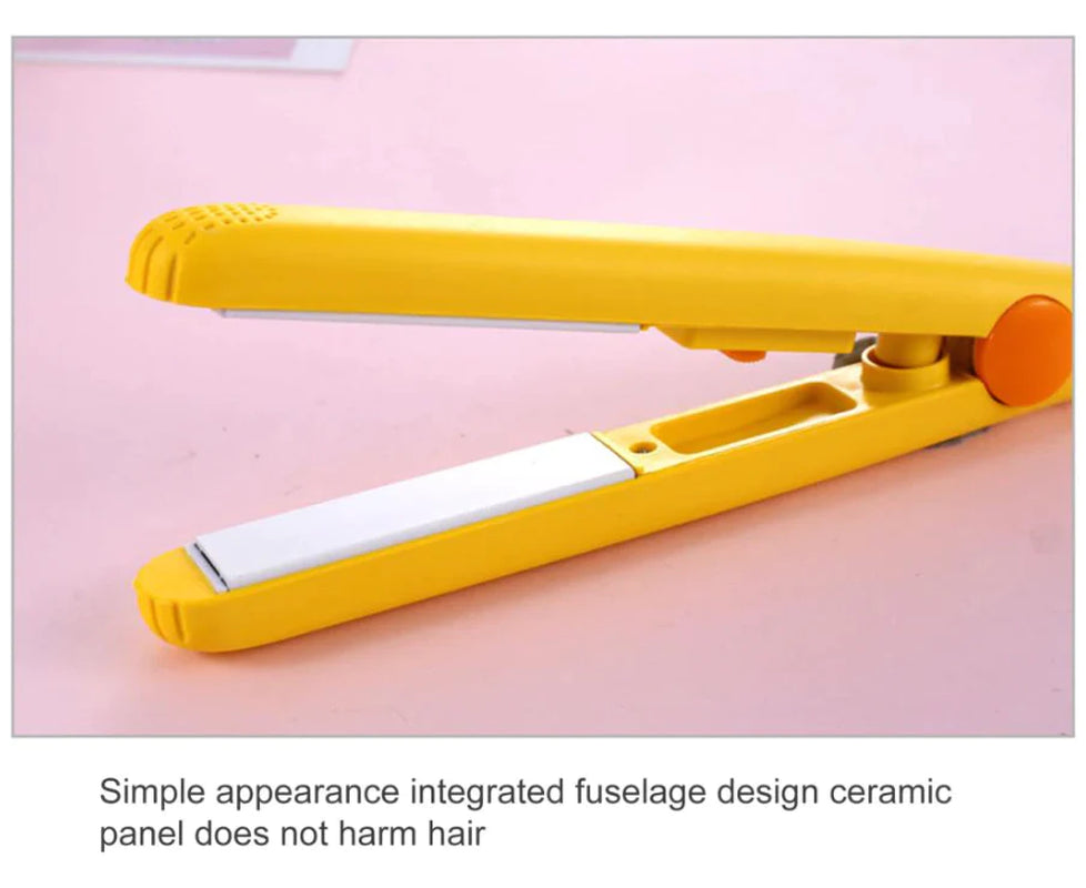 Professional Mini Portable Hair Straightener and Curler with Ceramic Technology