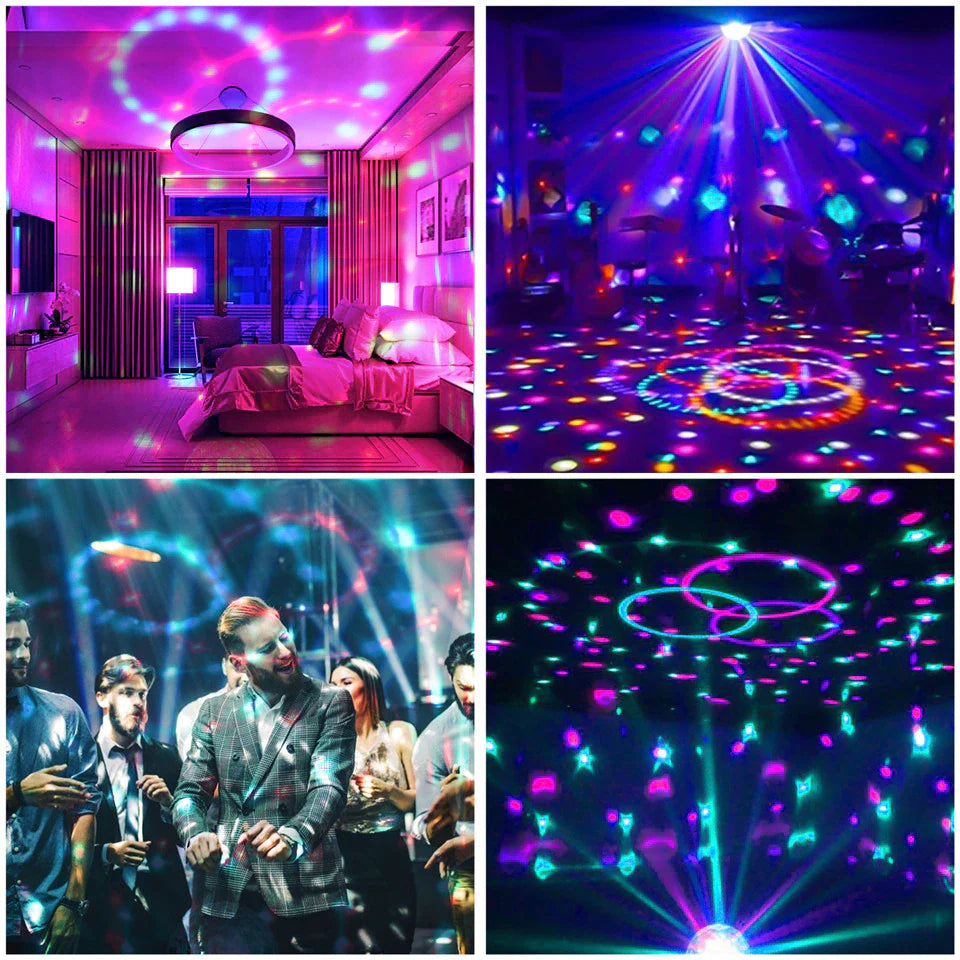 Strobe LED Disco Ball Lights - Sound Activated DJ Dance Lamp for Epic Party Vibes