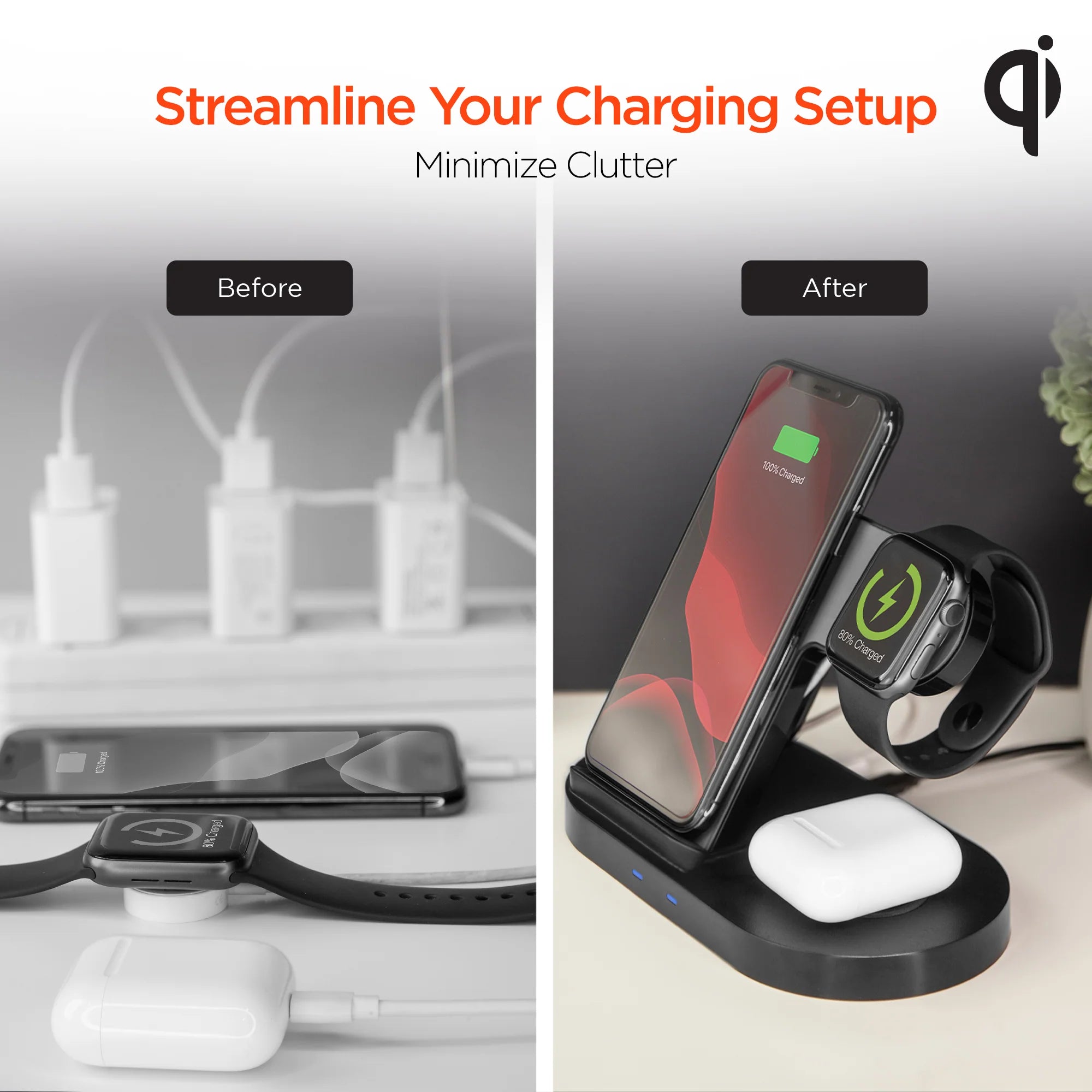 Revolutionary Hypergear 3-in-1 Wireless Charging Dock: Charge All Your Devices Effortlessly!