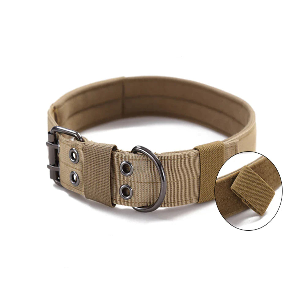 Heavy Duty 2" Wide Nylon Military Dog Collar with Metal Buckle - Perfect for Large K9s