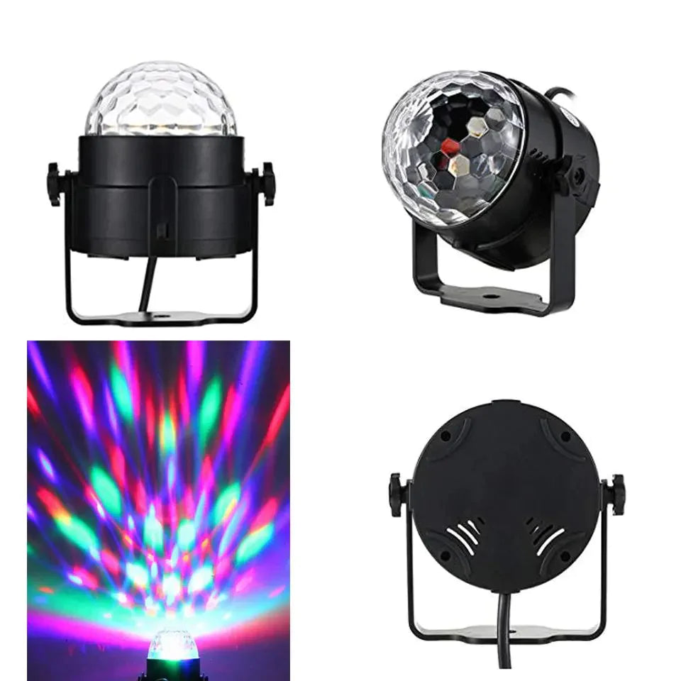 Strobe LED Disco Ball Lights - Sound Activated DJ Dance Lamp for Epic Party Vibes