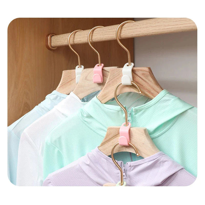 40 PCS Space-Saving Clothes Hanger Connector Hooks - Closet Organizer Clips