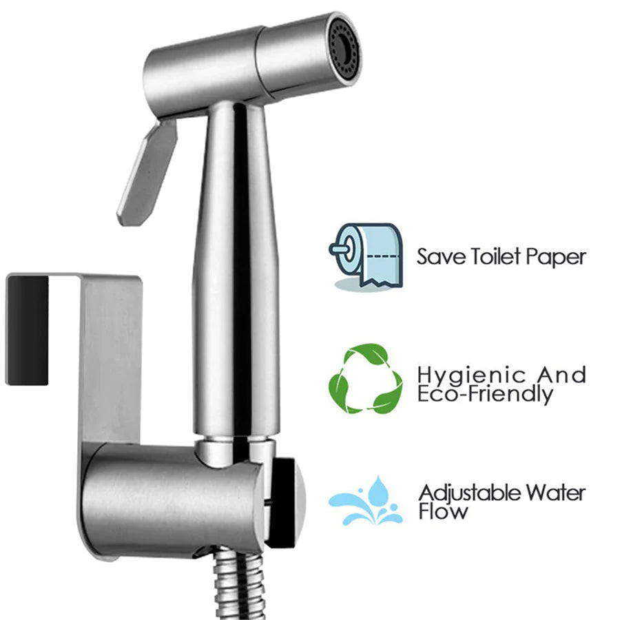 Upgrade Your Bathroom with the Premium Stainless Steel Toilet Shattaf Bidet Spray Hose and Handheld Shower Head