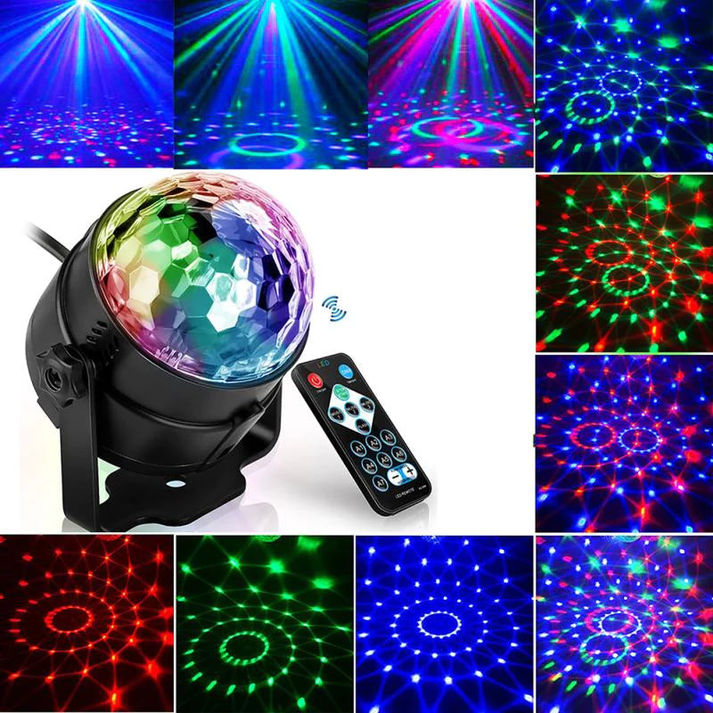 Strobe LED Disco Ball Lights - Sound Activated DJ Dance Lamp for Epic Party Vibes