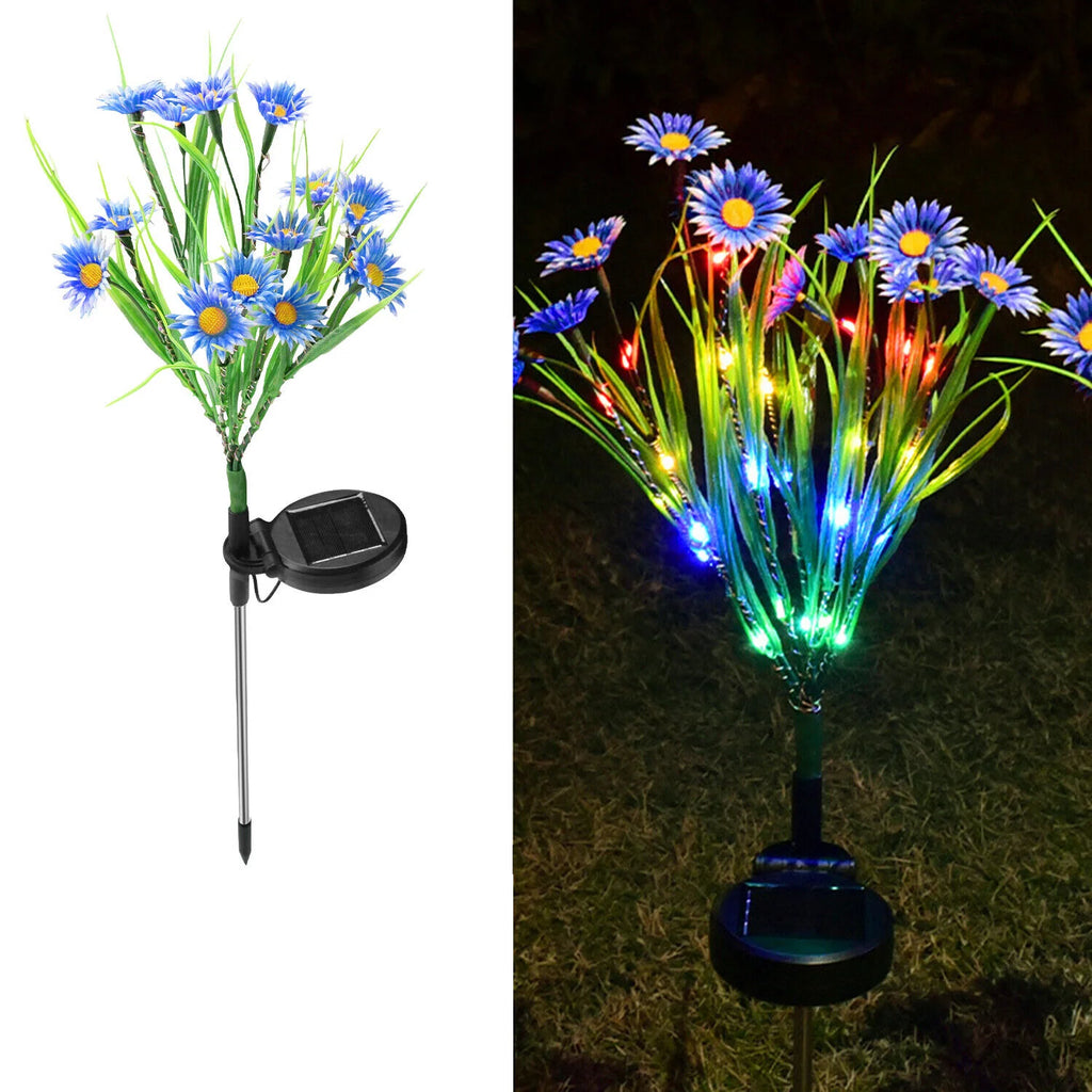 Illuminate Your Garden with Waterproof Solar LED Flower Stake Lights - Perfect Outdoor Patio Decoration!