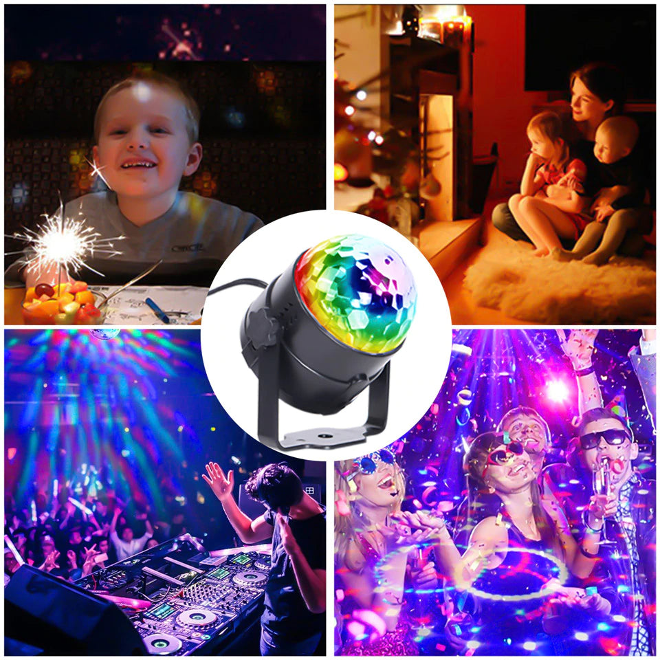 Strobe LED Disco Ball Lights - Sound Activated DJ Dance Lamp for Epic Party Vibes
