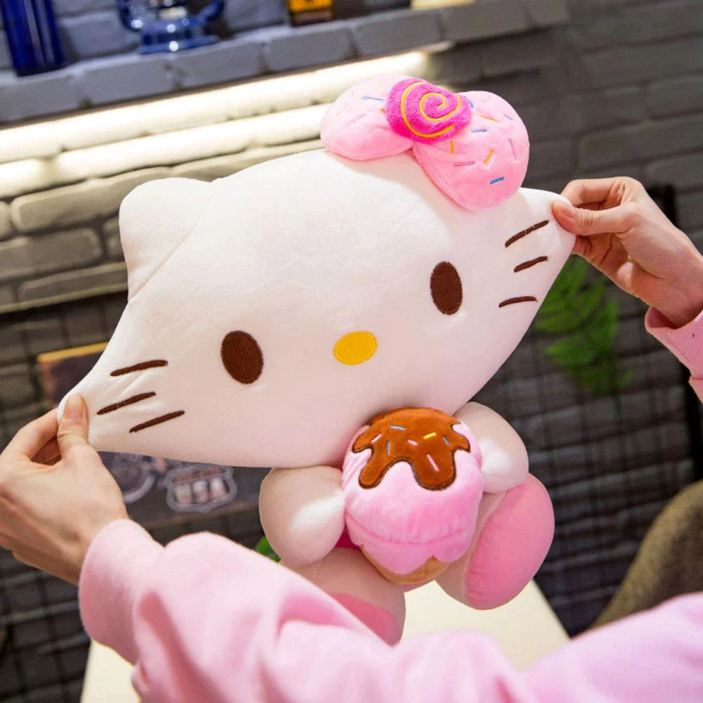 Sanrio 30Cm Hello Kitty Filling Plush Toys Stuffed Animal Kawaii Room Decorate Gift Plushies for Girls Gifts for Childrens
