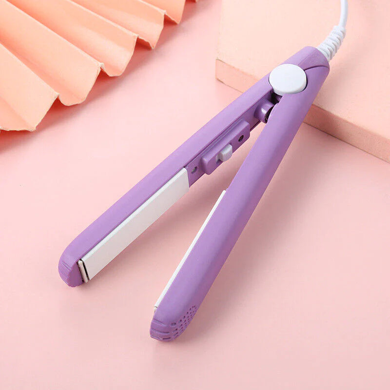 Professional Mini Portable Hair Straightener and Curler with Ceramic Technology