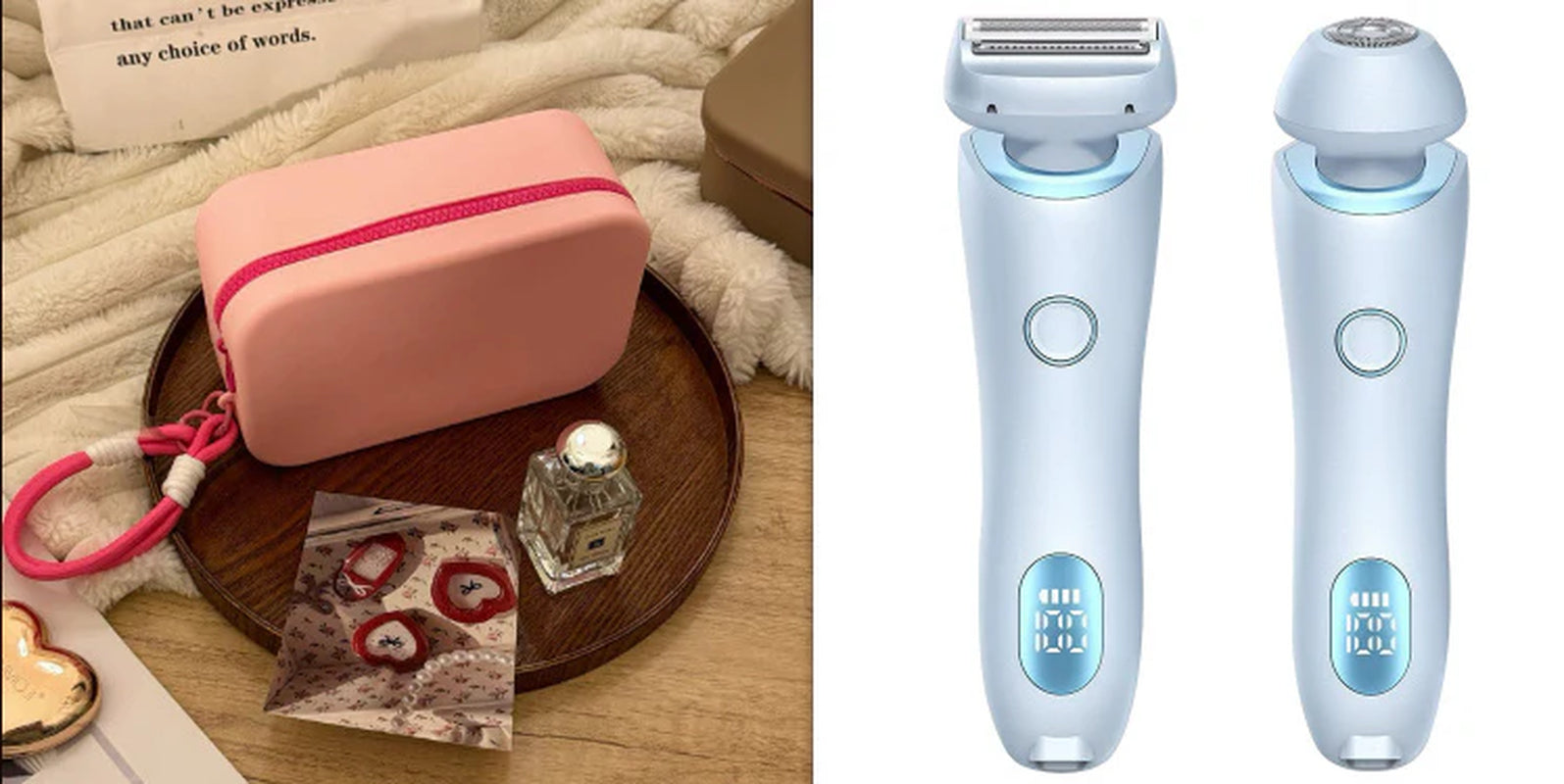 2-in-1 USB Rechargeable Hair Remover and Epilator – Effortless Smooth Shaving for Face, Body, and Bikini