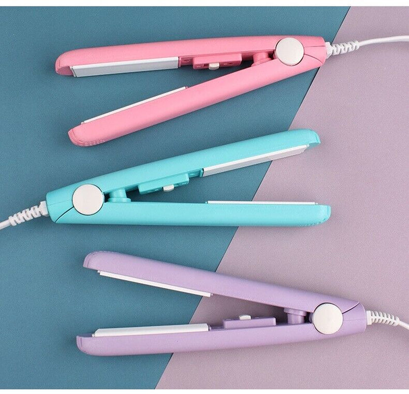 Professional Mini Portable Hair Straightener and Curler with Ceramic Technology