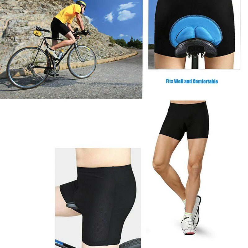 3D Padded Men's & Women's Cycling Shorts - Comfortable Gel Foam Bicycle Underwear Pants
