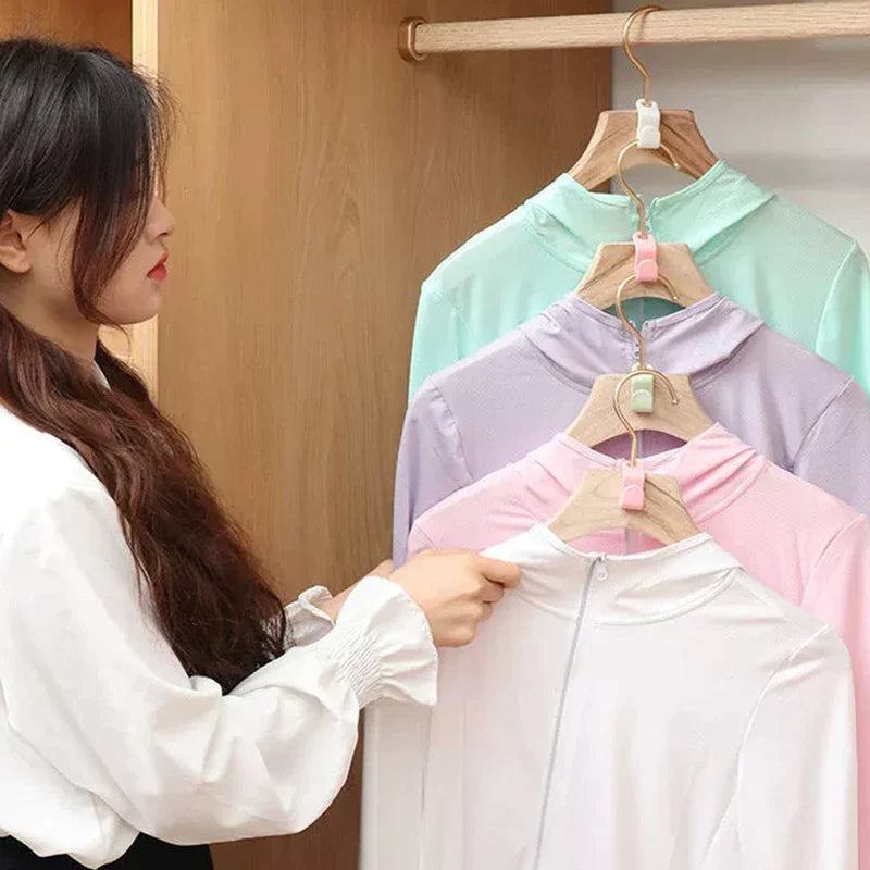 40 PCS Space-Saving Clothes Hanger Connector Hooks - Closet Organizer Clips